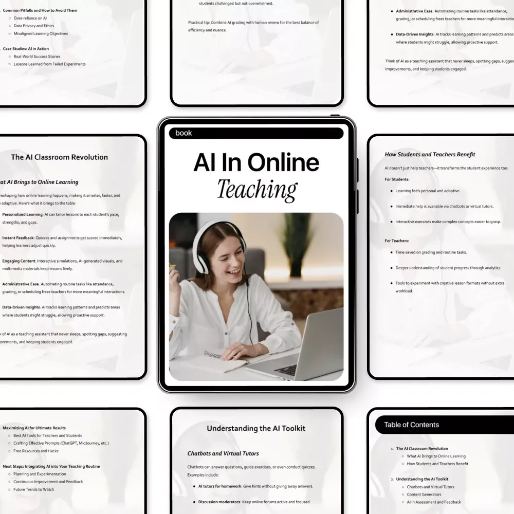 AI in Online Teaching – Modern eBook for Digital Educators | AI-Powered Classroom Strategies for Teachers