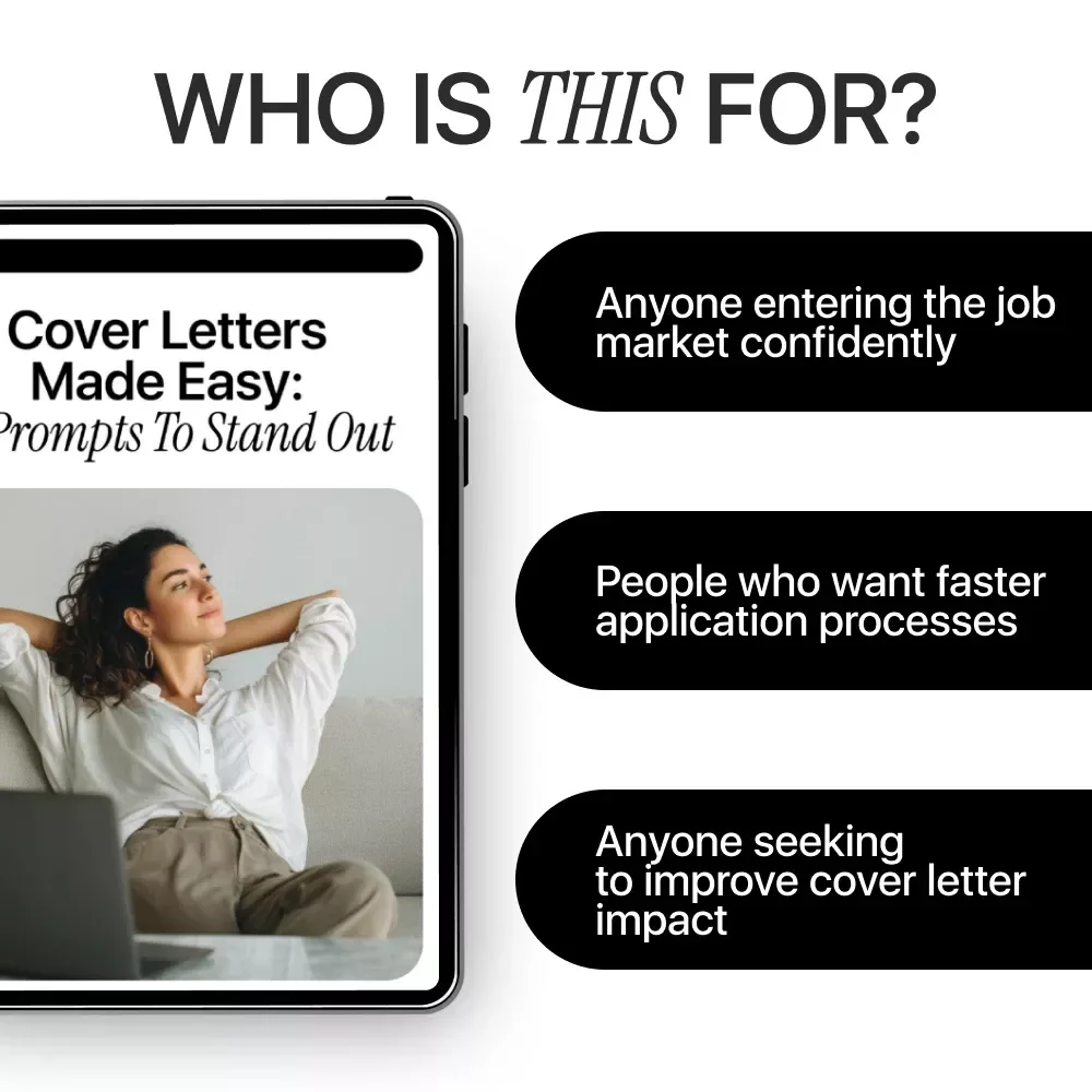 Cover Letters Made Easy: AI Prompts to Stand Out | eBook for Personalized Cover Letter Writing with AI Prompts for Cover Letter Writing