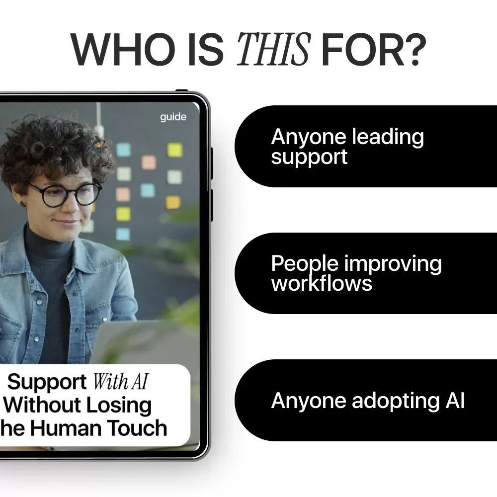 Support with AI Without Losing the Human Touch – Ethical AI in Customer Support Guide, eBook, Checklist for AI Ethics in Customer Support, Human-Centered Support Strategies