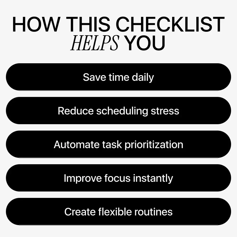 How to Use AI to Manage Your Calendar – Smart Time Management Checklist for Busy Professionals, Creators & Entrepreneurs