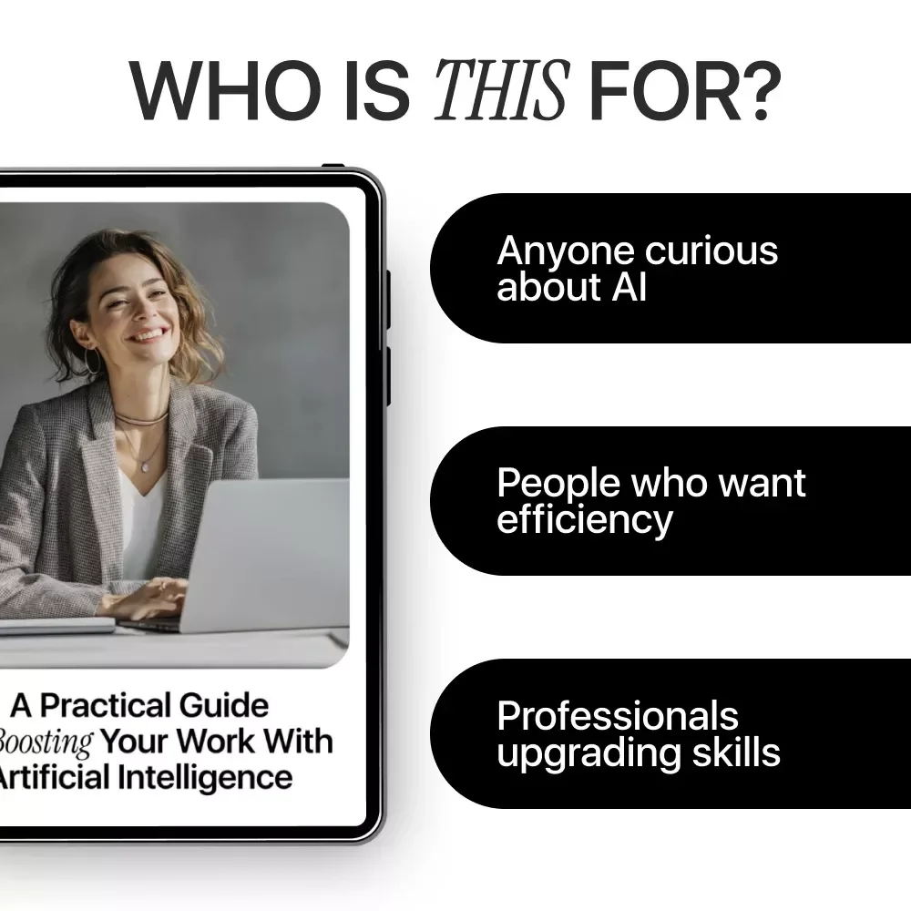A Practical Guide to Boosting Your Work with Artificial Intelligence | Ebook for Professionals | how to learn ai for your current job