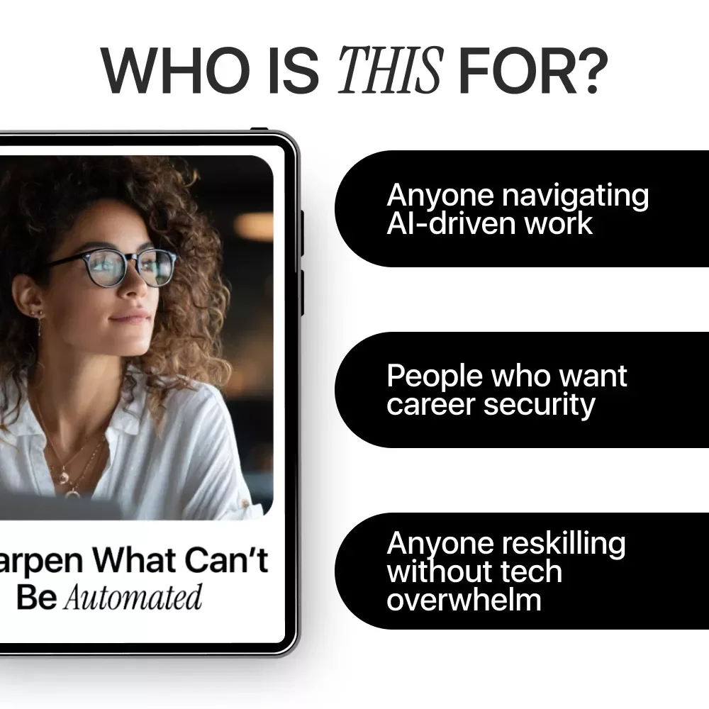 Sharpen What Can’t Be Automated | Ebook on AI Impact on Employee Skills, Future-Proof Career Guide, Reskilling & Human Skills in the Age of AI