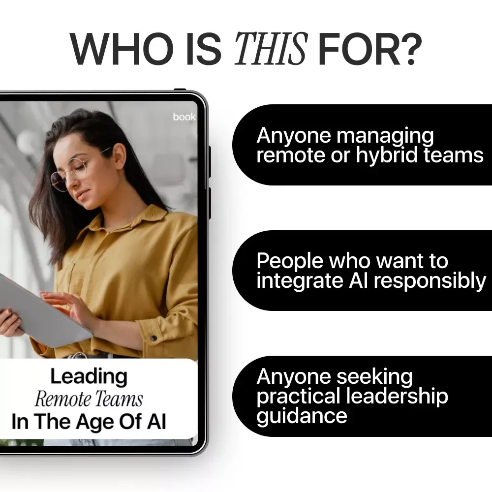 Leading Remote Teams in the Age of AI – Ethical AI Guide, Digital Download eBook, Remote Team Management Checklist