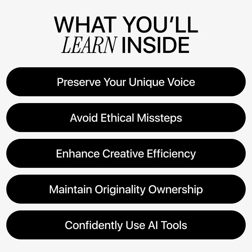 Using AI Without Losing Your Voice – eBook on AI Ethics in Content Creation, Ethical AI Use Guide for Writers, Designers, and Creators