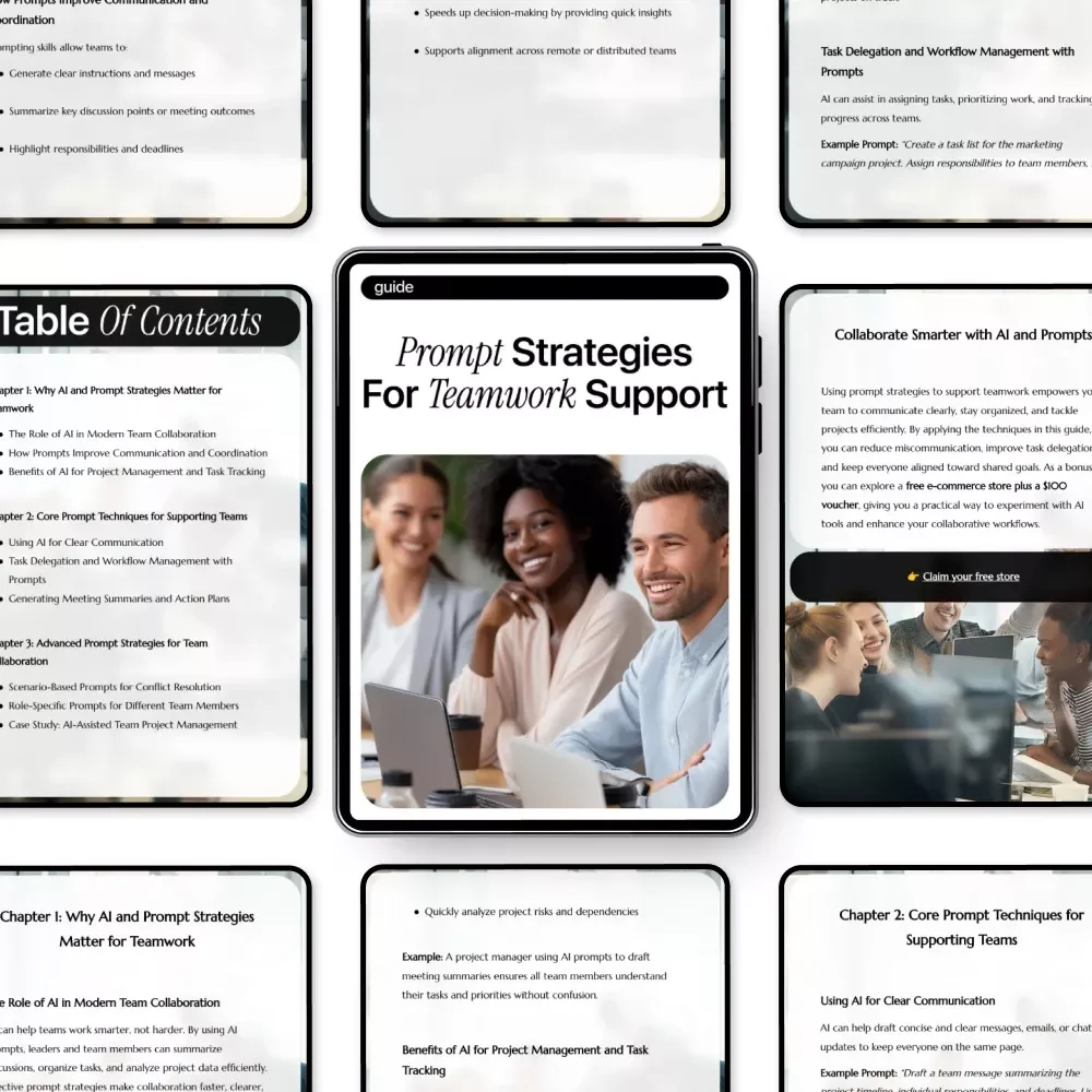 Prompt Strategies for Teamwork Support | AI Collaboration Guide & Digital Download for Effective Teamwork