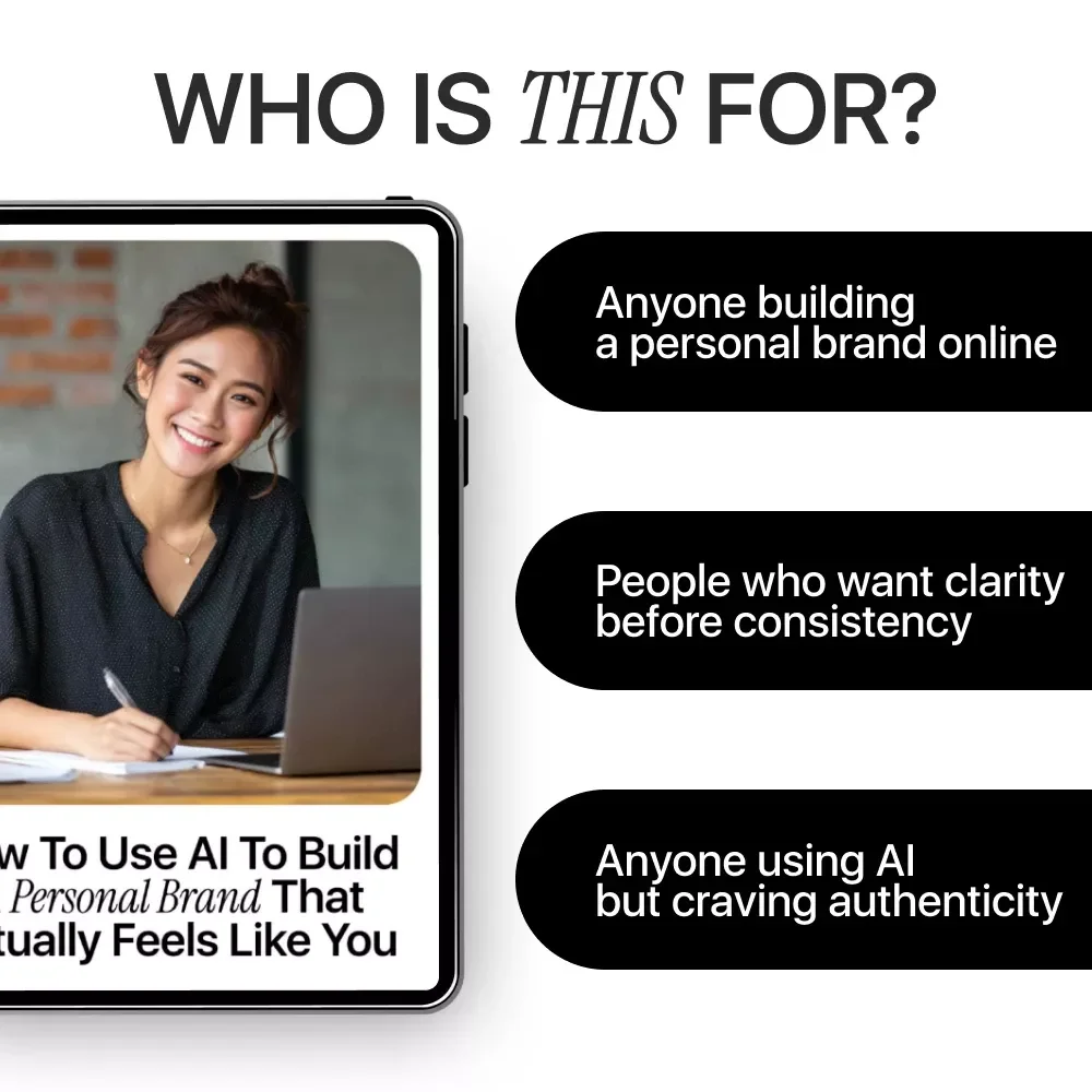 How to Use AI to Build a Personal Brand That Actually Feels Like You | Practical eBook Guide on how to use ai to build a personal brand with Authenticity, Systems & Clarity