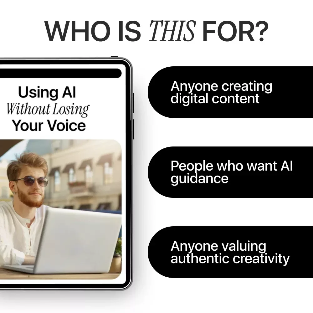 Using AI Without Losing Your Voice – eBook on AI Ethics in Content Creation, Ethical AI Use Guide for Writers, Designers, and Creators