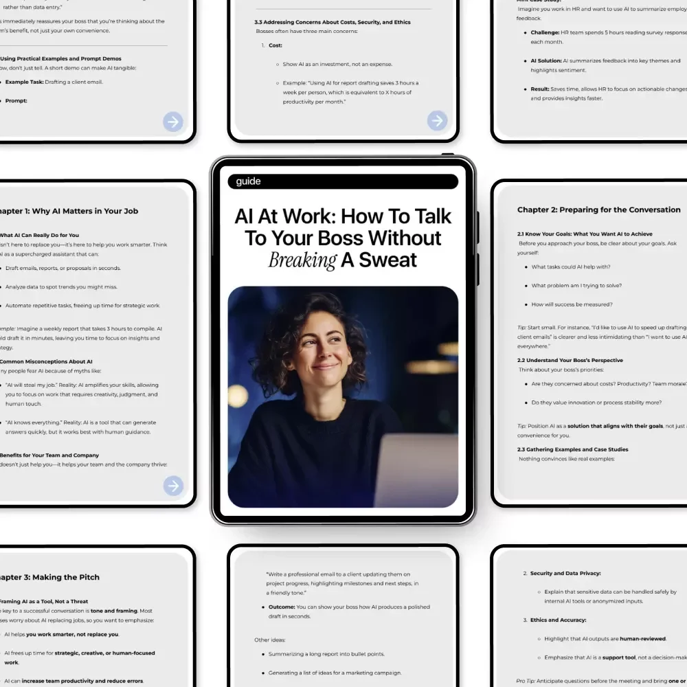 AI at Work: How to Talk to Your Boss Without Breaking a Sweat – Practical Workplace Guide on how to talk to your boss about using ai