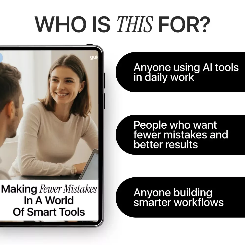 Making Fewer Mistakes in a World of Smart Tools – Practical AI Guide, Error Reduction eBook, Digital Download for Smarter Work, Better Decisions & Modern Productivity