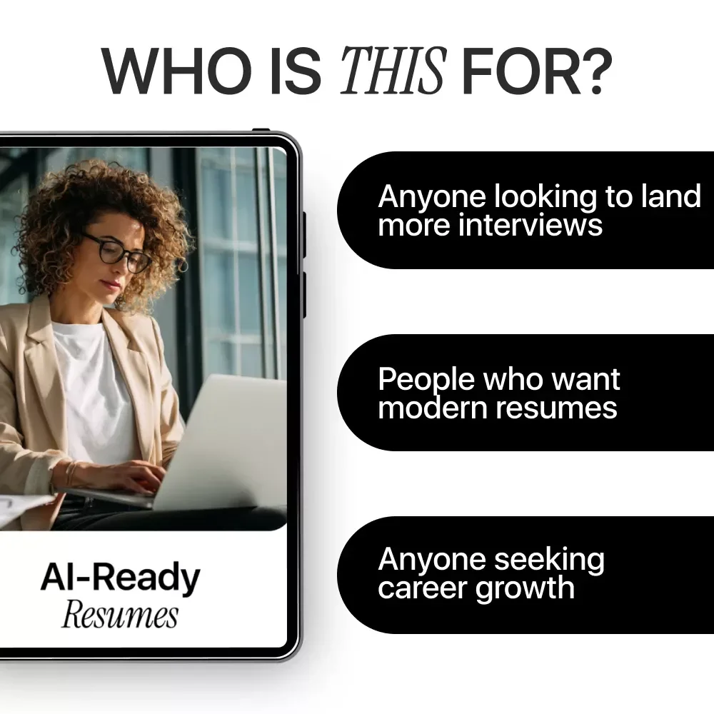 AI-Ready Resumes | Digital Download Guide for AI-Optimized CVs, Resume Templates, and Job Success Tips