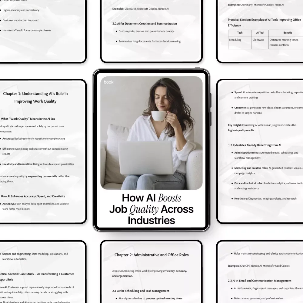 How AI Boosts Job Quality Across Industries | Practical eBook on jobs where ai improves work quality, Real-World Case Studies & Actionable AI Workflows