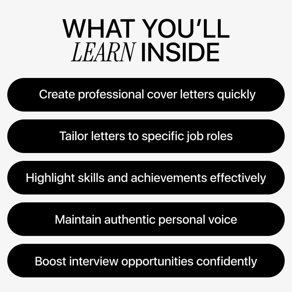 Cover Letters Made Easy: AI Prompts to Stand Out | eBook for Personalized Cover Letter Writing with AI Prompts for Cover Letter Writing