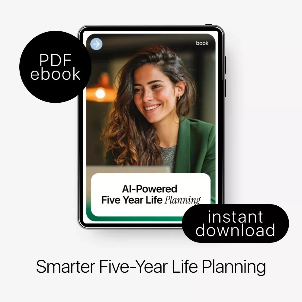 AI-Powered Five Year Life Planning | Editable eBook | Digital Download | Long-Term Goal Setting | Life Vision Map | AI for Creating a Five Year Plan