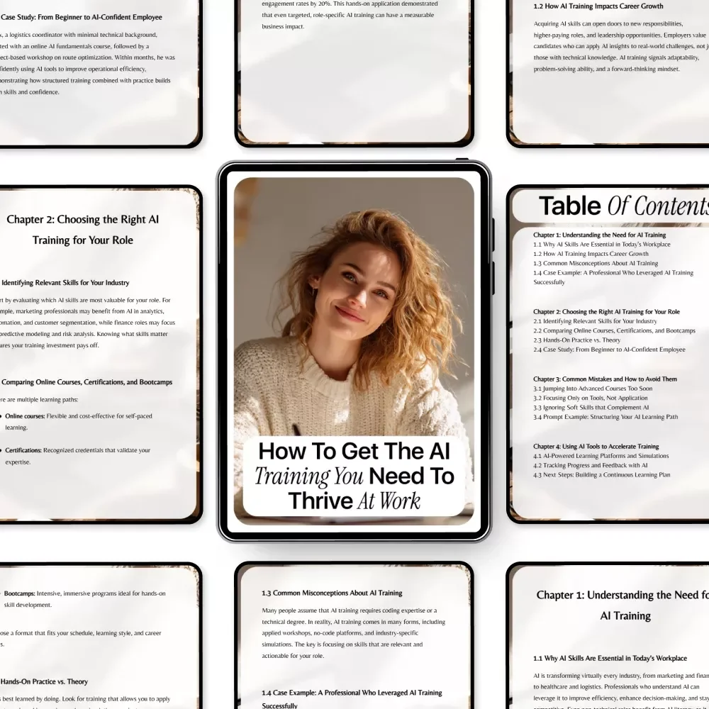 How to Get the AI Training You Need to Thrive at Work – Ultimate Guide, eBook, and Checklist for Career Growth, AI Skills, Online Courses, Certifications, and Practical AI Tools