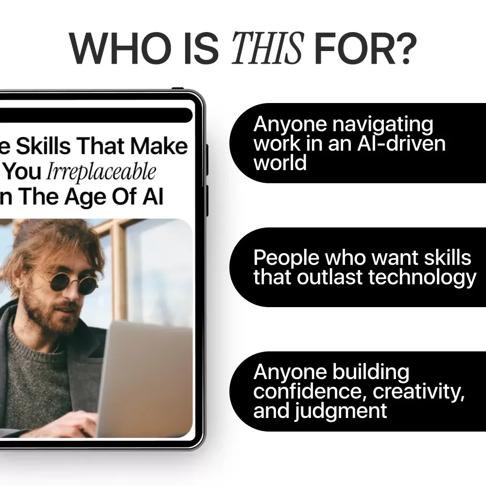 The Skills That Make You Irreplaceable in the Age of AI – Future-Proof Human Skills Guide, Critical Thinking, Creativity, Emotional Intelligence, Digital Download eBook