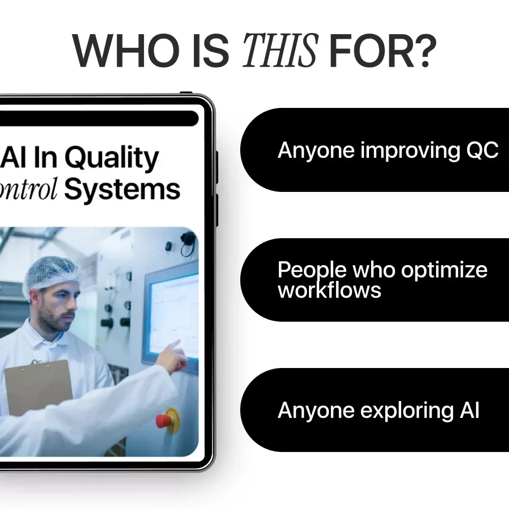 AI in Quality Control Systems Guide | Digital Download for Quality Assurance Teams | AI in Quality Control Systems eBook for Manufacturing, Inspection, Testing & Process Optimization