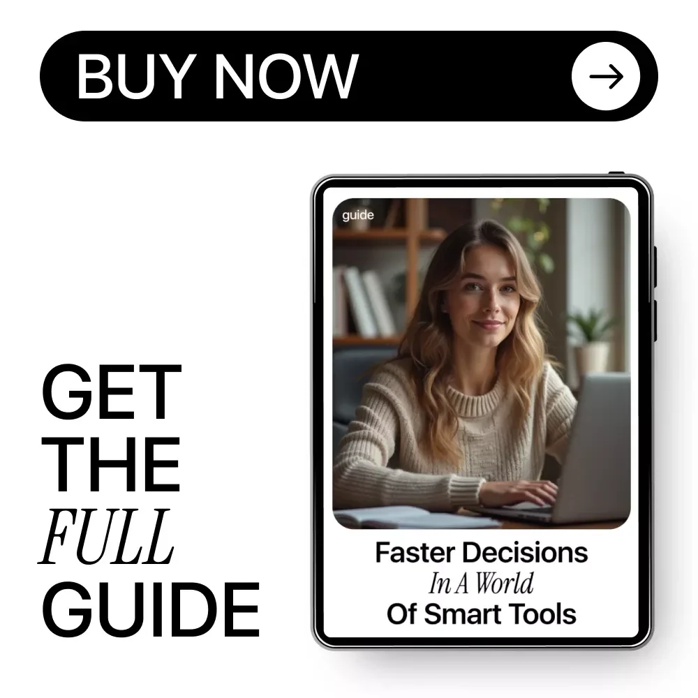 Faster Decisions in a World of Smart Tools – AI Decision-Making Guide for Productivity, Focus, and Better Choices