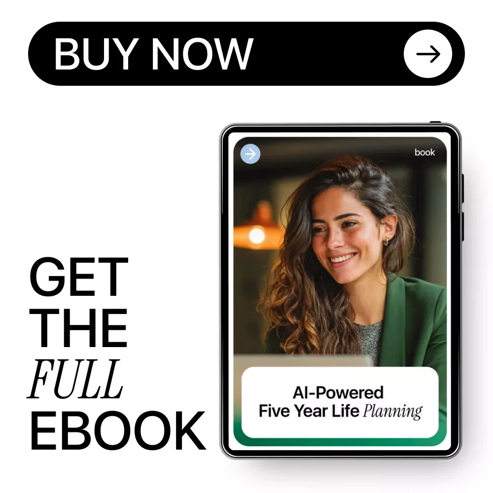AI-Powered Five Year Life Planning | Editable eBook | Digital Download | Long-Term Goal Setting | Life Vision Map | AI for Creating a Five Year Plan
