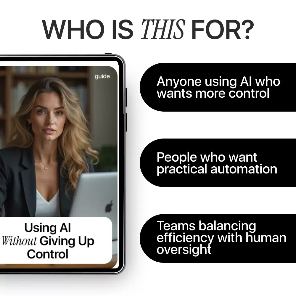 Using AI Without Giving Up Control | Practical AI Guide for Human Oversight, Responsible Automation & Ethical AI Use | Digital Download eBook
