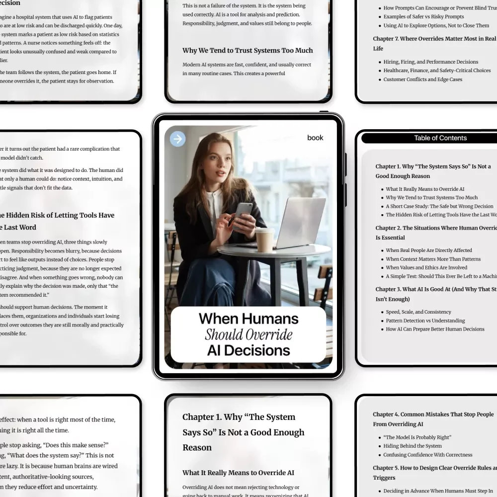 When Humans Should Override AI Decisions | AI Ethics Guide, Human Oversight eBook, Responsible AI Decision-Making Download