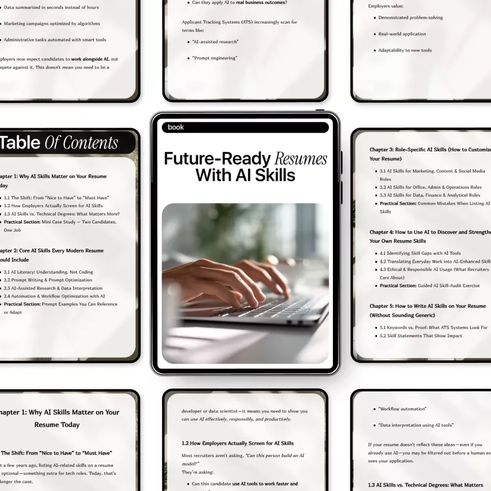 Future-Ready Resumes with AI Skills: The Ultimate eBook Guide to Boost Your Career with AI Resume Skills to Include