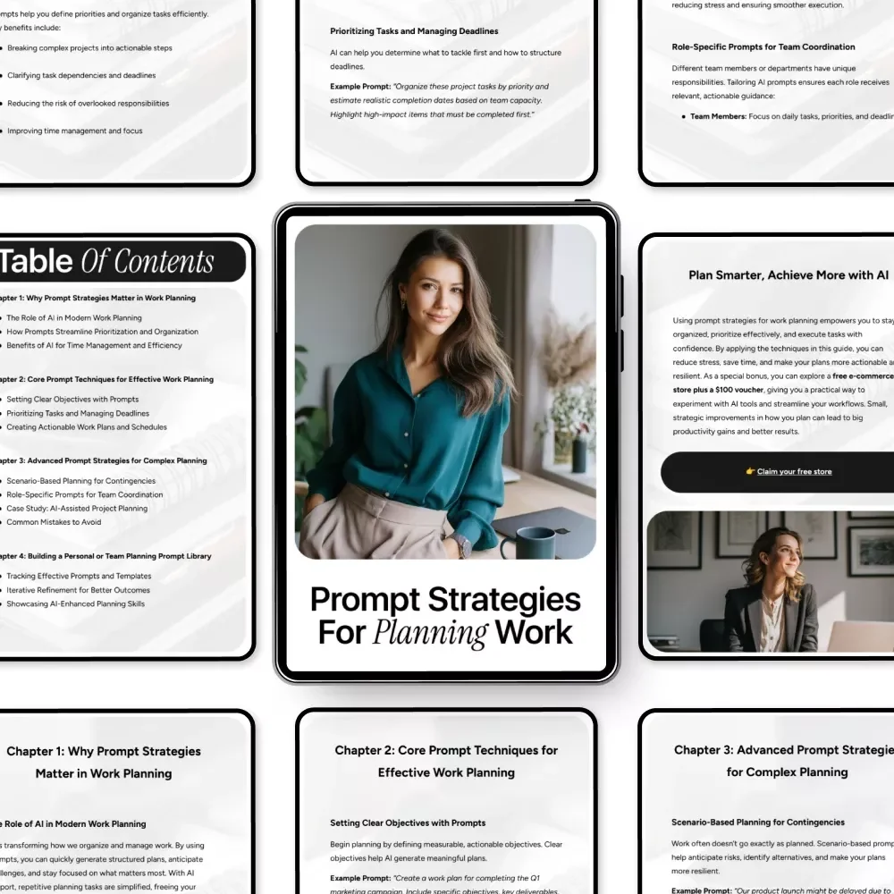 Prompt Strategies for Planning Work – Digital Guide to Boost Productivity, AI-Enhanced Work Planning, Task Prioritization & Effective Prompt Strategies for Planning Work