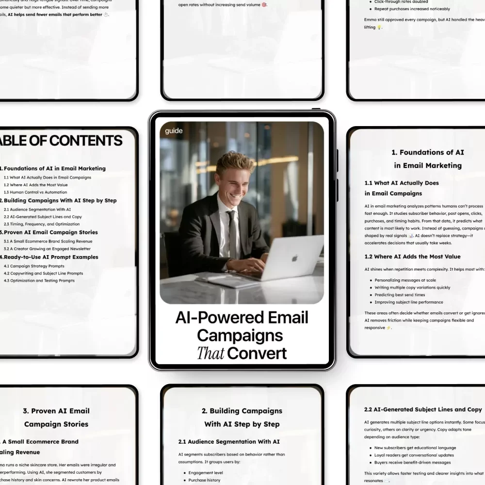 AI-Powered Email Campaigns That Convert – Step-by-Step Guide to AI for Creating Email Marketing Campaigns, Smarter Automation, Higher Open Rates