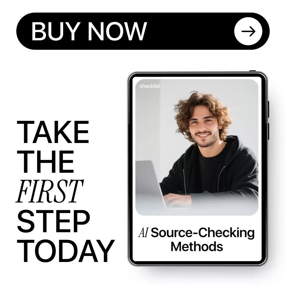 AI Source-Checking Methods | AI Fact Checking Checklist, Digital Guide, eBook Download for Verifying AI Content
