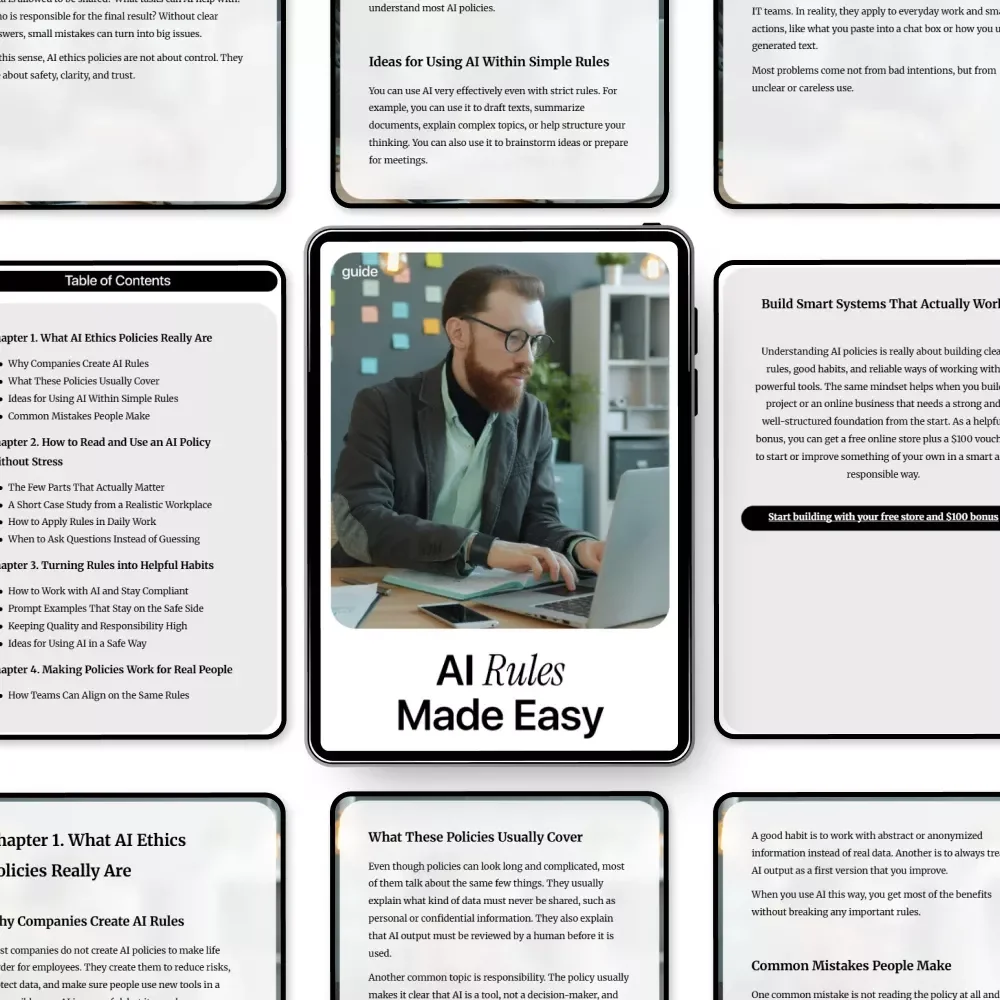 AI Rules Made Easy: A Simple Guide to AI Ethics Policies Explained Simply – Digital Download for Teams, Professionals, and Everyday AI Users