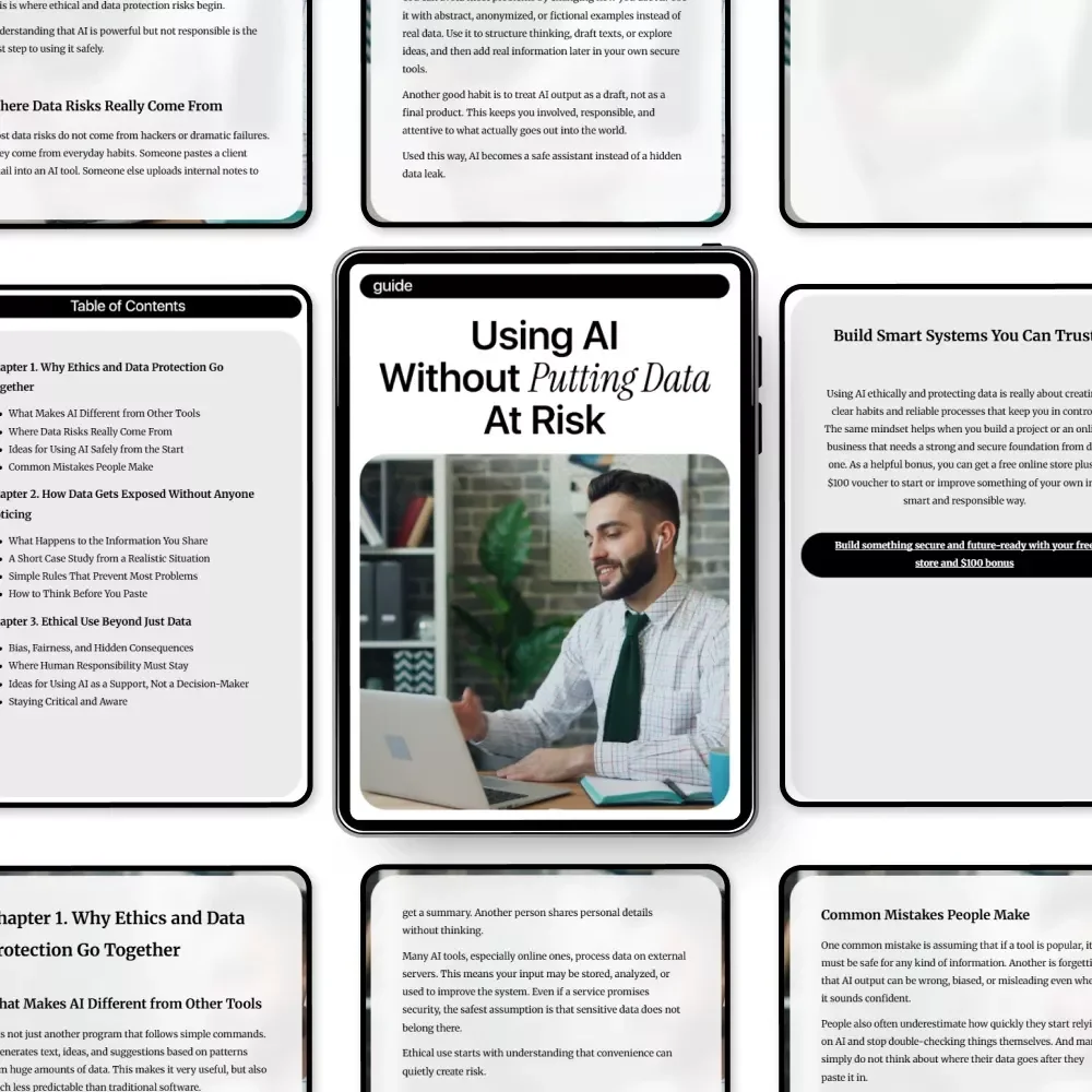 Using AI Without Putting Data at Risk: A Practical Guide to AI Ethics and Data Protection for Safe Digital Practices