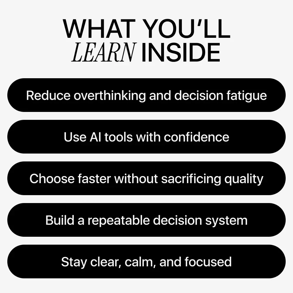 Faster Decisions in a World of Smart Tools – AI Decision-Making Guide for Productivity, Focus, and Better Choices