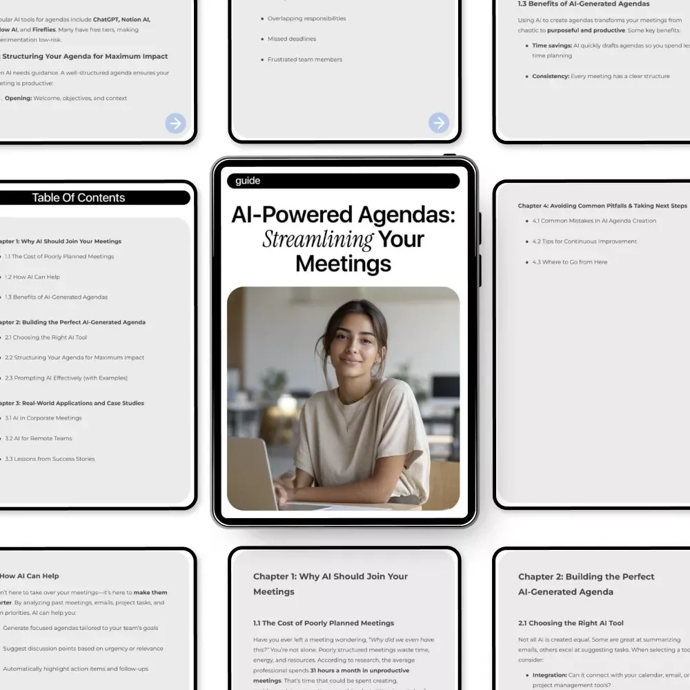 AI-Powered Agendas: Streamlining Your Meetings | Smart Guide to AI for Creating Meeting Agendas & Productive Team Planning