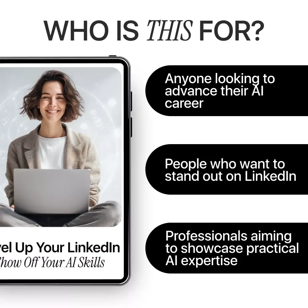 Level Up Your LinkedIn: Show Off Your AI Skills – Digital Guide, eBook & Checklist for AI Professionals, Career Growth, LinkedIn Optimization