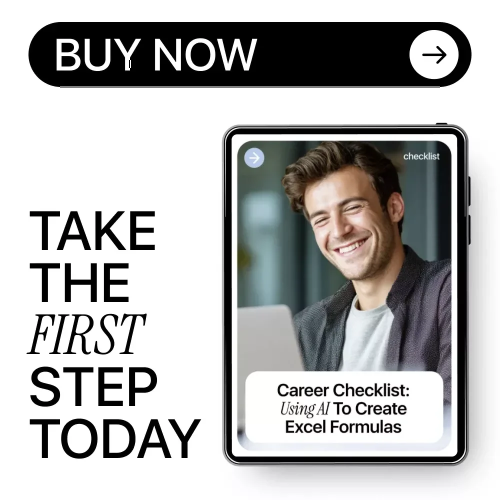 Career Checklist: Using AI to Create Excel Formulas | AI for Creating Excel Formulas Productivity Guide for Modern Professionals