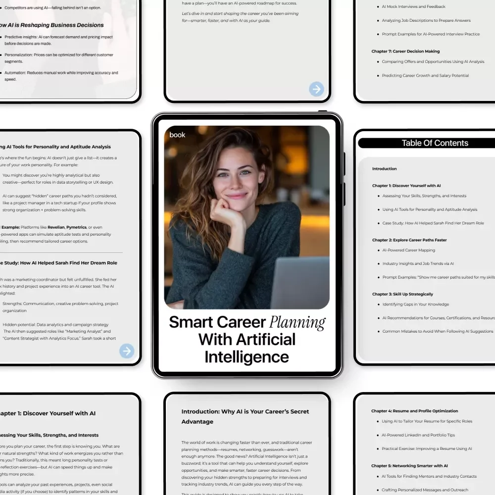 Smart Career Planning with Artificial Intelligence – A Practical Guide on How to Use AI to Plan Your Career Path, Skill Mapping, Resume Optimization & Job Growth Strategy