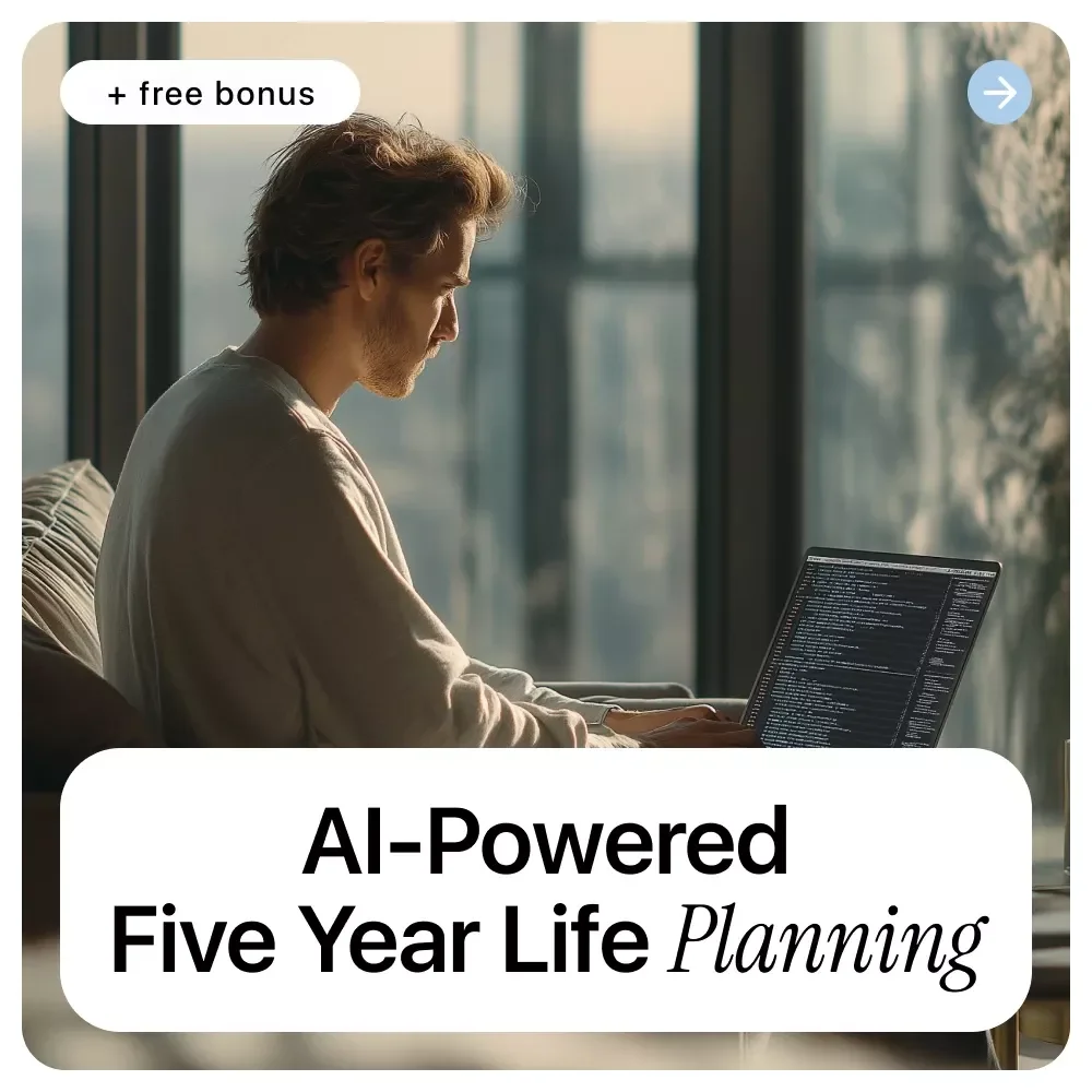 AI-Powered Five Year Life Planning | Editable eBook | Digital Download | Long-Term Goal Setting | Life Vision Map | AI for Creating a Five Year Plan