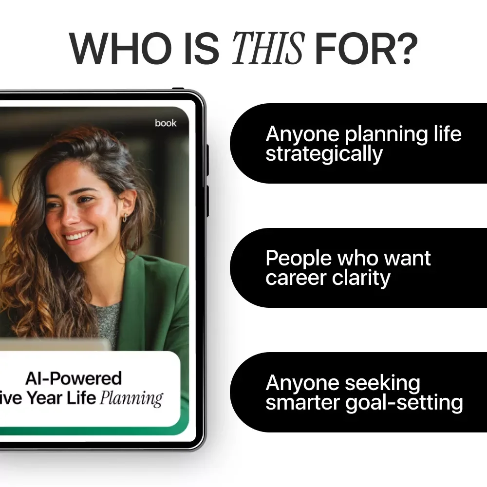 AI-Powered Five Year Life Planning | Editable eBook | Digital Download | Long-Term Goal Setting | Life Vision Map | AI for Creating a Five Year Plan