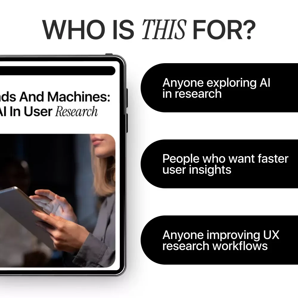 Minds and Machines: AI in User Research – Practical Ebook Guide to ai in user research for UX, Product, and Design Teams
