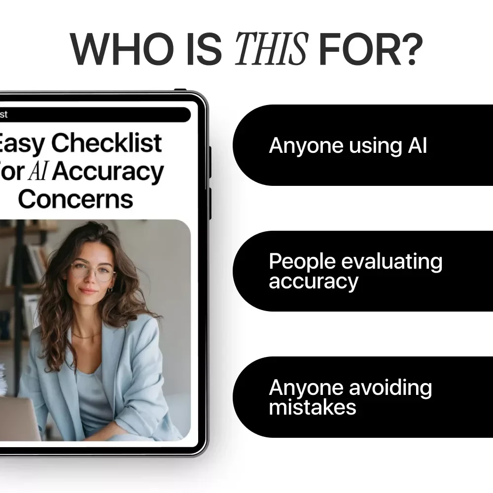 Easy Checklist for AI Accuracy Concerns – Printable & Digital Download | New AI Tools Accuracy Checklist | AI Accuracy Concerns Guide for Smarter, Safer Use