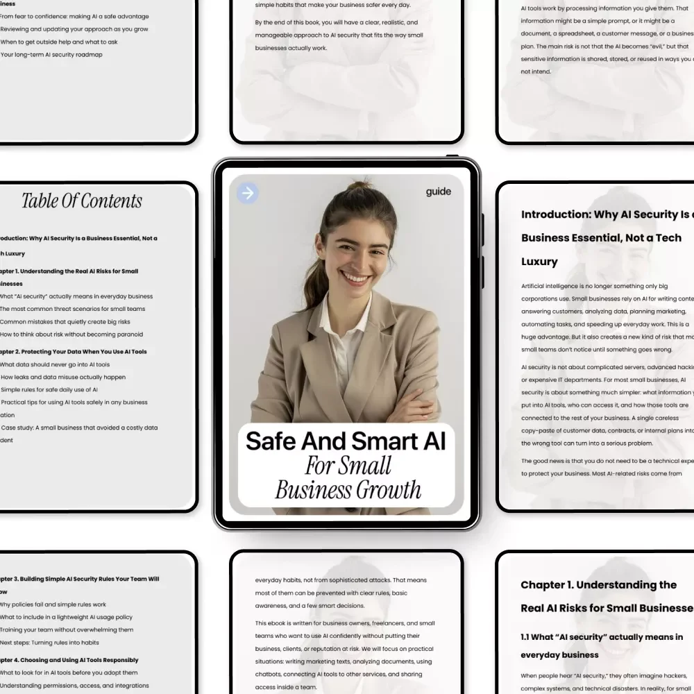 Safe and Smart AI for Small Business Growth | Practical AI Security Guide & Ebook for ai security for small businesses