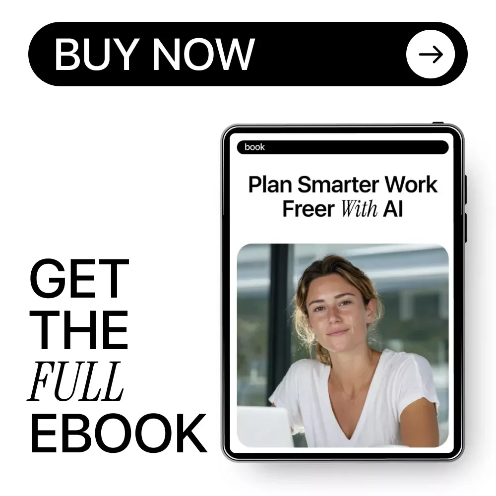Plan Smarter Work Freer with AI | eBook for Freelancers | ai project planning for freelancers | Digital Guide to Smarter Project Planning