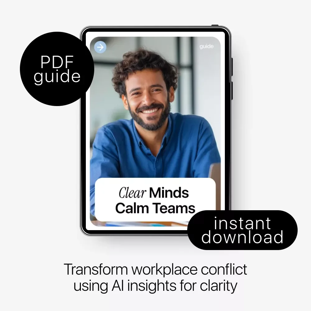 Clear Minds Calm Teams – Practical Guide to Conflict Resolution with AI Insights for Better Workplace Communication
