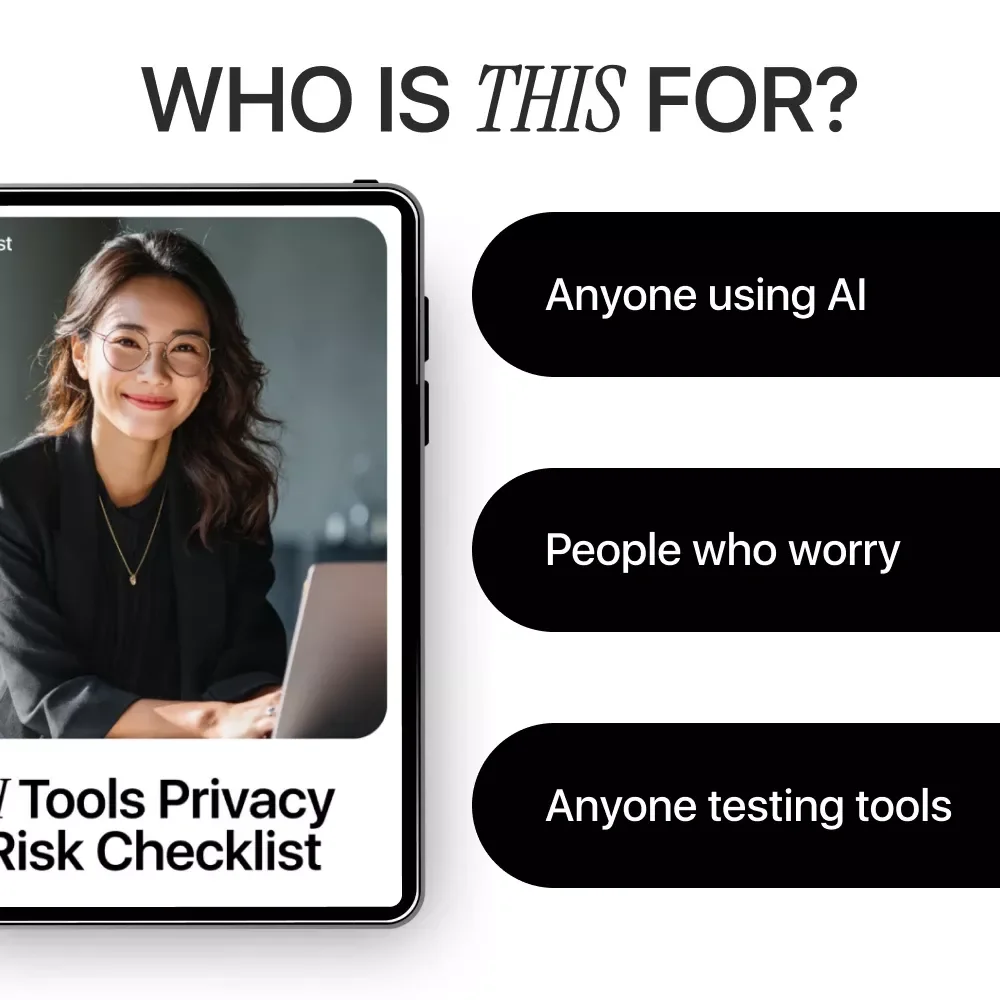 AI Tools Privacy Risk Checklist | Essential Digital Safety Guide for Using New AI Tools, Preventing Privacy Risks & Protecting Your Data (Printable & Digital Download)