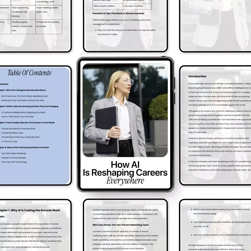 How AI Is Reshaping Careers Everywhere – Guide to AI Job Growth, Remote Work Tips & Career Strategies