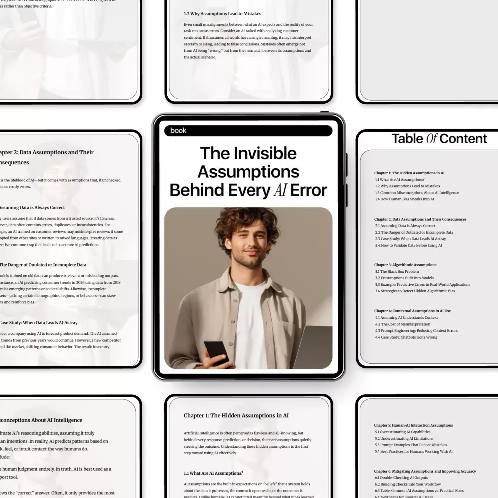 The Invisible Assumptions Behind Every AI Error – AI Ethics Guide, Bias & Data Checklist, Smarter AI Decision-Making eBook