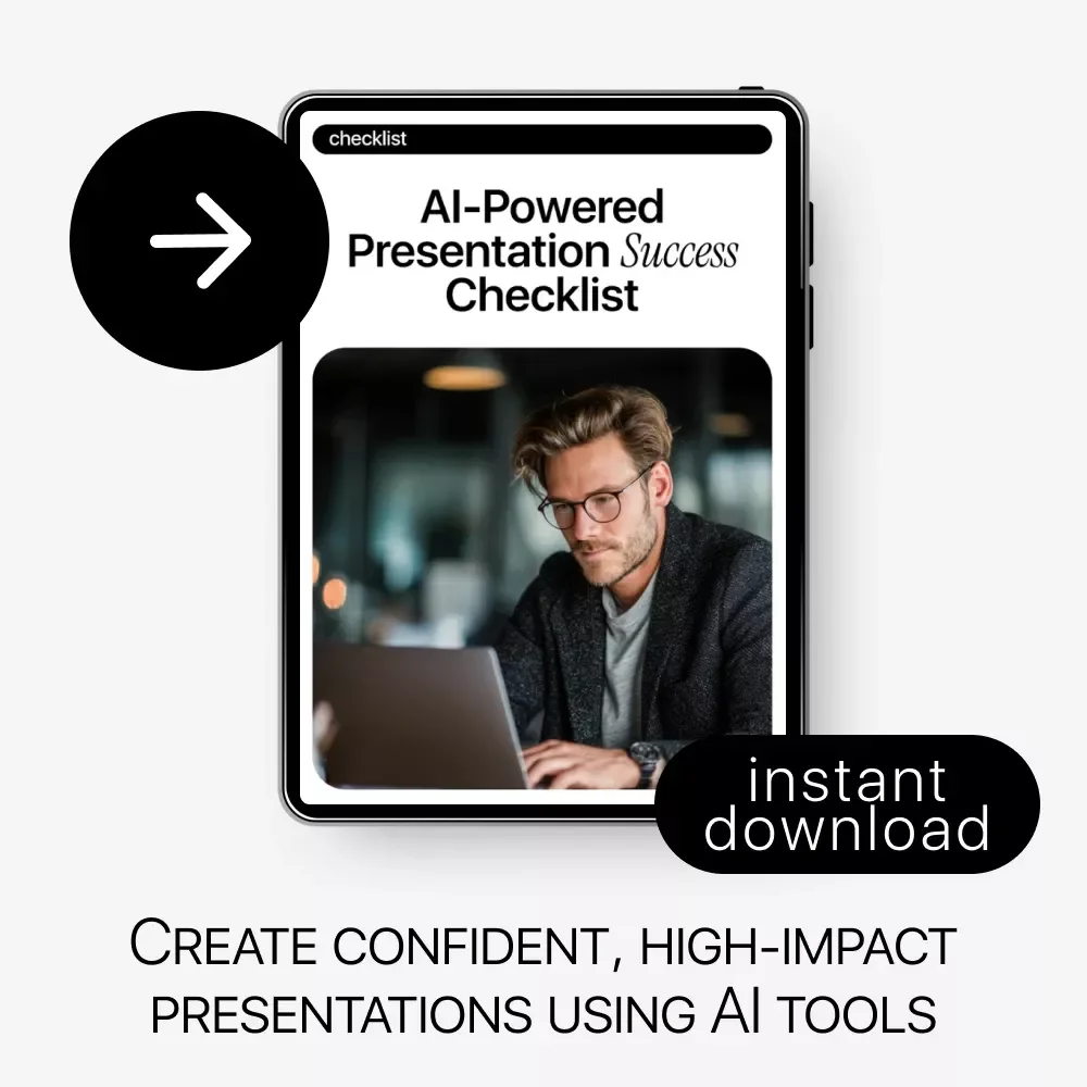 AI-Powered Presentation Success Checklist | Digital Download Presentation Guide, AI Presentation Checklist, Smart Slides eBook for Confident Speaking