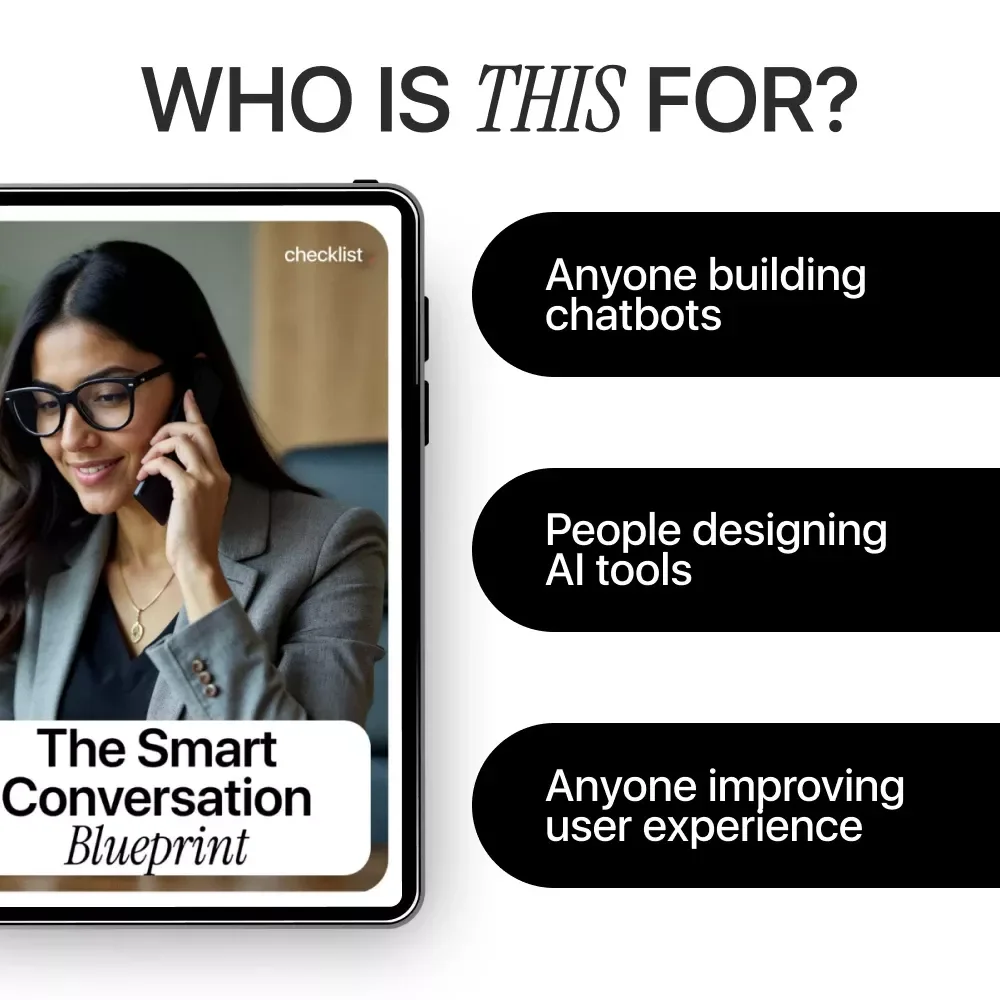 The Smart Conversation Blueprint – AI Chatbot Conversation Design Checklist for Clear, Human, High-Converting Chatbot Flows