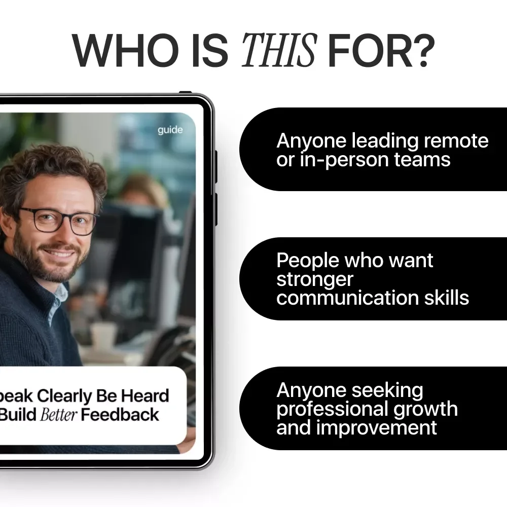 Speak Clearly Be Heard Build Better Feedback – Digital Guide to Feedback Skills with AI Assistance