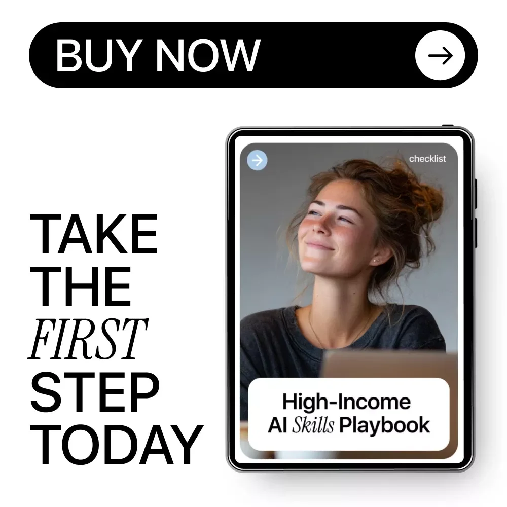 High-Income AI Skills Playbook | ai skills that pay more | Digital Download Checklist for Business, Marketing & Productivity