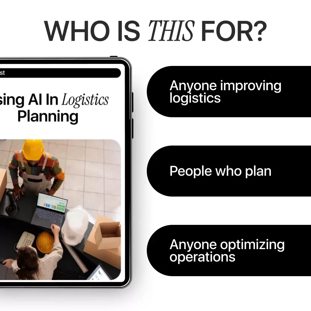 Using AI in Logistics Planning Checklist | AI in Logistics Planning | Supply Chain Optimization Digital Download